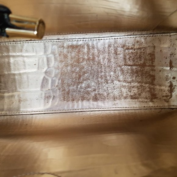 Longchamp Roseau Black Croc Embossed Leather Tote Handbag - Picture 2 of 6